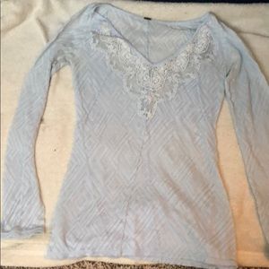 Unique free people top with lace